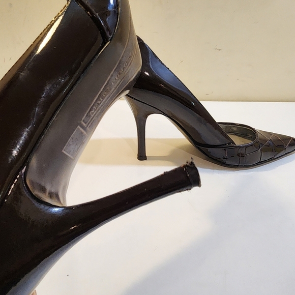 Marc Fisher Patent Leather High Heels pointed Toe Shoes size 7.5M - Picture 5 of 13